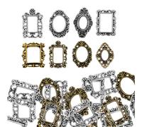 SEWACC 40pièces Cadre Photo Miniature Métal pour Décor Nail Art Baroque Simple et Pratique pour Professionnels et Particuliers