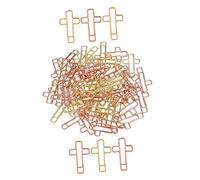 SEWACC 40pièces Clips Pour Bible Trombones Forme De Pour Journaling Et Marquage De Documents Accessoires De Bureau Et Fournitures Bibliques Doré Et Rose