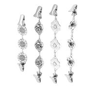 SEWACC 4pcs Pinces à Cardigan en Alliage de Zinc Argenté, Clips Décoratifs Multifonctions pour Pulls et Châles, Accessoires Hiver Élégants et Simples Plusieurs styles