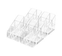 SEWACC 4pièces Boîte De Rangement Maquillage Transparent Avec Emplacements Pour Tubes De Gloss Organisateur De Beauté Compact Pour Bureau Ou Plan De Travail Fabrication Acrylique Résistan