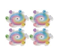 SEWACC 4pièces Jouets pour Perruches avec Toupie Interactive et Hochet Jouets Suspendus avec Clochettes pour Perroquets Roue à Mâcher pour Oiseaux Cage Accessoires de Mastication