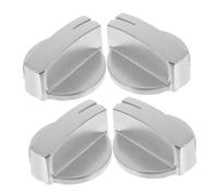 SEWACC 4pièces Set De Boutons De Cuisinière à Gaz Couvercles De Four De Remplacement Acier Commandes Rotatives Pour Plaque De Cuisson Et Brûleur
