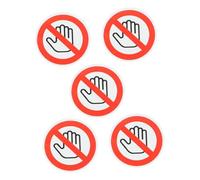 SEWACC 5 Feuilles Autocollants de Sécurité Avertissement Ne Toucher Étiquettes Adhésives pour Signalisation de Machines Signalisation de Prudence pour Surfaces Lisses