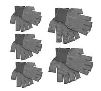 SEWACC 5 Paires Gants de Travail sans Doigts pour Hommes et Femmes Antidérapants et Respirants Chauds pour Lhiver Adaptés Conduite Cyclisme Randonnée et Travaux Variés Pack de Gris