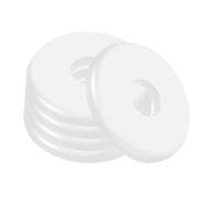 SEWACC 5 Pièces Cache-bride Murale Fendue Auto-adhésive Blanc Plaque Rosace Ronde Décorative pour Tuyaux de Muraux pour Plomberie Intérieure