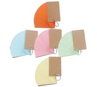 SEWACC 5 pièces Cartes Mémo Index avec Anneaux Portables Multicolores pour Bureau Étude et Voyage Légères et Faciles à Transporter Notes Pratiques pour Mémoire de Mots