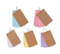 SEWACC 5 pièces Cartes Mémo Portables Assorties Couleurs Vives Cartes Cartonnées Épaisse pour Notes Messages et Fiches Bristol