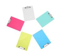 SEWACC 5 pièces Clipboard Portable Plastic Writing Boards With Clip Office Document Holders For School And Professional Use Set