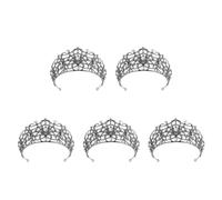 SEWACC 5 Pièces Couronne de Mariée en Alliage Argenté avec Pierres Scintillantes, Design Araignée Unique pour Accessoires Cheveux Femme, pour Fêtes Halloween et Événements
