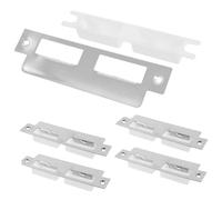 SEWACC 5 pièces Plaques de Gâche Acier Inoxydable pour Portes Intérieures Dispositif de Sécurité Renfort de Serrure à Pêne Dormant Installation Facile Réparation et Renforcement sans