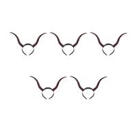 SEWACC 5 Pièces Serrage-tête Cornes du Diable en Plastique Léger Réutilisable pour Halloween et Fêtes Gothiques Accessoires Cosplay pour Femmes Adultes