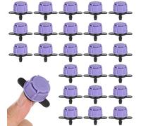 SEWACC 50 Pcs Émetteurs de Goutte-à-Goutte Réglables pour Irrigation, 5 Trous, Débit d'eau Ajustable, Matériaux PP et Pom, pour Pelouse et Parcs