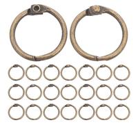 SEWACC 50 Pièces Anneaux de Reliure Métalliques pour Carnets et Journaux Clips de Reliure Verrouillables pour Mobiles Ouvrables pour Projets