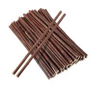 SEWACC 50 Pièces Bâtonnets en Bois Naturel 25cm pour Bricolage Artisanal, Texture Bois Rustique Distinctive, Taille Uniforme, pour Couronnes et Décorations D'intérieur