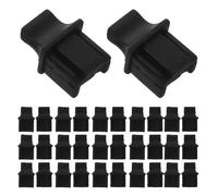 SEWACC 50 Pièces Bouchon de Port en Silicone Noir pour Prises Ethernet | Cache-poussière du Connecteur, Installation Facile, Protection la Poussière, Réseaux D'entreprise et École