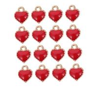 SEWACC 50 pièces Breloques Cœur Alliage Doré Partiellement Réalisés pour DIY Bijoux Bracelet Pendentifs Accessoires Création Amour