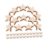 SEWACC 50 pièces Étoiles à Décorer Formes Étoiles Naturelles Matériau Robuste pour Bricolage Décoration Mariage Noël DIY