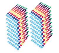 SEWACC 50 pièces Lot de Étiquettes Autocollantes Rondes Colorées Stickers Points Adhésifs à Écrire pour Organisation Étiquettes Blanches Vides pour Bocal Kraft Étiquetage et Classement