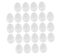 SEWACC 50 Œufs De Pâques Peints À Faire Soi-Même Fournitures D'Artisanat Pour Fête De Pâques Décorations En Forme D'Œuf De Pâques Œufs En Polystyrène Lisse Décorations