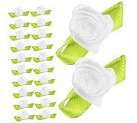 SEWACC 500 Pièces Petites Roses pour DIY Décoration de Mariage Artisanat Garnissage de Couronnes Accessoires Blancs