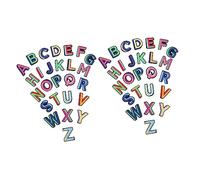 SEWACC 52 Pièces Patch Lettres Thermocollantes Colorées Appliques Couture Décoratives pour Vêtements et Sacs Alphabet Créatif Textile Durables