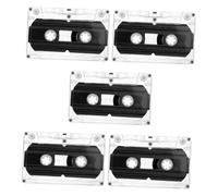 SEWACC 5pièces Cassettes Audio Vierges Cassettes Audio Vierges pour Enregistrement Musical Vocal Et DIY avec Coque Rigide Transparente
