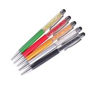 SEWACC 5pièces Stylet à Strass pour Écran Tactile Stylo Capacitif Cristal pour Téléphone et Tablette avec Clip de Transport Jaune