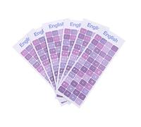 SEWACC 6 pièces Autocollants Clavier Anglais Universels Stickers pour Ordinateur Portable et Bureau Facile à Appliquer Protège Clavier et Améliore Lettrage