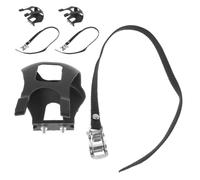 SEWACC 6 Pièces Cale-Pieds pour Pédale de Vélo en Plastique Noir avec Sangles Ajustables, Performance Toutes Saisons et Ergonomie, pour Vélo de Route et VTT