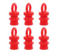 SEWACC 6 Pièces Capuchon de Poteau à Anneau pour Chaînes D'avertissement, | Bouchon de Remplacement, Effet Amortissant, pour Poteaux D'avertissement et Gestion de Parking