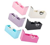 SEWACC 6 Pièces Distributeur de Ruban Adhésif Réutilisable Découpeur de Ruban Compact avec Base Antidérapante Organisateur pour Scrapbooking et Empaquetage