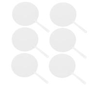 SEWACC 6 Pièces Éventails à Main Vides Double Sided Pet pour Églises Fêtes et Mariages Éventails Ronds Sublimables pour Artisanales et Célébrations Religieuses