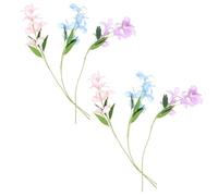 SEWACC 6 Pièces Faux Flower Bouquets Sticks Set Oil Painting Style Realistic Artificial Flowers for Wedding Home Decor and Photography Props
