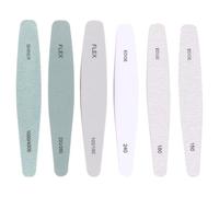 SEWACC 6 Pièces Kit Lime à Ongles et Polissoir Double Face pour Manucure | Léger et Papier Abrasif, Confortable en Main EVA, pour Faux Ongles et Ongles Naturels