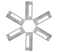 SEWACC 6 Pièces Kit Plaques Gâche Universelles Acier Inoxydable Remplacement Plaques de Verrouillage pour Portes Coulissantes Design Compact et pour Rénovation Maison