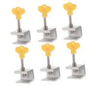 SEWACC 6 pièces Lot de Serrures de Sécurité pour Fenêtres Coulissantes Aluminium Verrouillage Pince pour Protection Garçon Fille Blocage Sécurisé des Portes et Fenêtres
