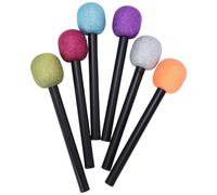 SEWACC 6 Pièces Microphone à Strass Scintillant, Accessoire Karaoké | Plastique Léger, Style Bling, pour Garçon et Filles et Adultes, Fêtes D’anniversaire et Enterrements de Vie