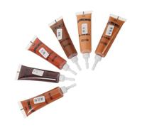SEWACC 6 pièces Pâte de Réparation Couleurs avec Couvercle Pâte de Remplissage pour Rayures Sols Meubles Portes et Fenêtres Outil Polyvalent pour Réparation et Restauration Du