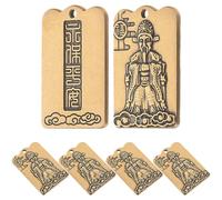 SEWACC 6 Pièces Pendentifs Laiton Vintage pour Bijoux DIY Charme Rétro Antique Breloques Feng Shui Richesse Porte-clés et Collier Artisanat