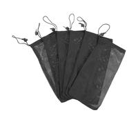 SEWACC 6 Pièces Pochette Filtrante pour Aquarium à Cordon, Polyester Noir | Maille pour Biosphère et Charbon Actif, Perméable à L'eau, Anti-usure, Usage Aquarium et Fish Tank