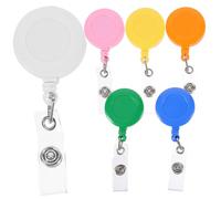 SEWACC 6 pièces Porte Badge Rétractable Clip Robuste pour Cartes Identité Support Pratique pour Badges et Clés pour Personnel École