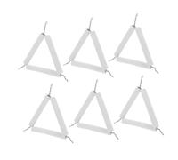 SEWACC 6 Pièces Support Argile pour Creuset Lot de Supports Stables Triangle Céramique Rack de Laboratoire Chaleur pour Expériences Scolaires et Ateliers