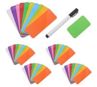 SEWACC 60 Étiquettes Magnétiques Inscriptibles Réutilisables en Papier Couché pour Bureau et Organisation, Cartes Effaçables à Sec Aimantées pour Tableau Blanc