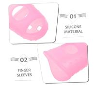 SEWACC 64 Pièces Silicone Guitar Finger Protectors Slip Wear Resistant Finger Guards For Guitar Mandolin Bass Beginners Soft Comfortable Silicone Covers For String Instruments