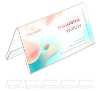 SEWACC 6pcs Présentoirs Acryliques pour Bureau, Supports de Cartes de Visite Transparents, Usage Prolongé et Réutilisable, Design Clair et Moderne pour Réunions en Entreprise