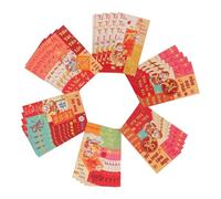 SEWACC 72 Pièces Chinese Year Money Envelopes Horse God Of Packets For Lunar Spring Festival Vietnamese Lucky Money Packets Reusable Festive Gift Envelopes