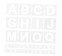SEWACC 72 Pièces Pochoirs Réutilisables Plastique Lettres Chiffres pour Peinture Murale Précision Artisanat DIY et Scrapbooking Portable