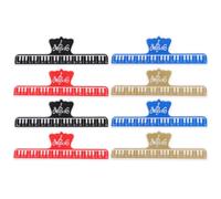 SEWACC 8 Pièces de Pinces pour Partitions Musicales en Abs de Différentes Couleurs, Maintien des Pages Ouvertes, Légères et Faciles à Transporter pour Livres et Partitions