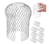 SEWACC 8 pièces Filtre Gouttière Aluminium Protection Maille Antiblocage pour Toitures et Égouts