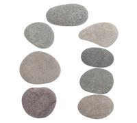SEWACC 8 Pièces Galets à Peindre Diy Naturelles Lisses pour Garçon Fille Kit Créatif pour Peinture et Décoration Intérieure Extérieure